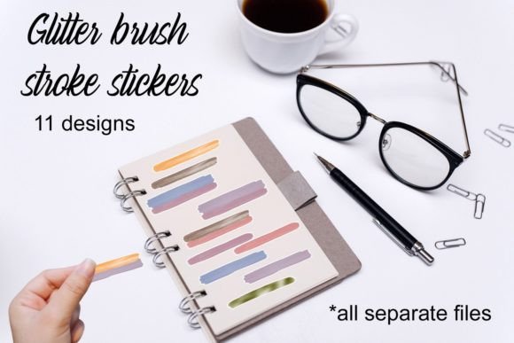 Elevate Designs with Glitter Brush Strokes