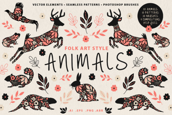 Folk Art Animal Vectors: A Creative Toolkit