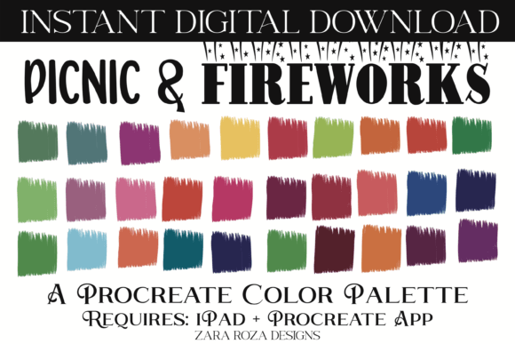 Igniting Creativity: The Picnic Fireworks Procreate Palette for Modern Digital Artists