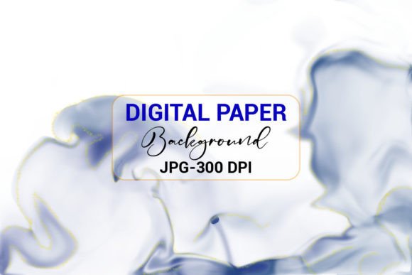 Luxury Blue and Gray Ink Digital Paper