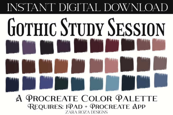 Mastering the Gothic Study Session Procreate Palette for Digital Art
