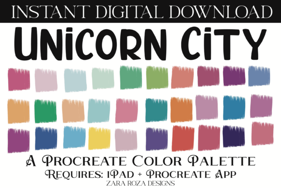 Unicorn City Procreate Color Palette: Elevating Digital Art with a Curated Spectrum