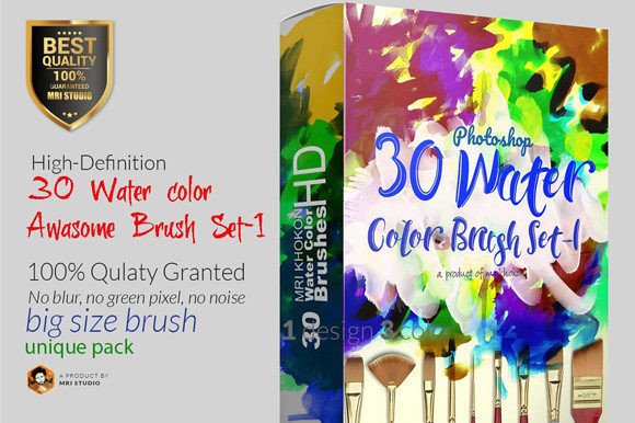 Water Color Awesome Brush Set-1